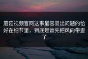 蘑菇视频官网这事最容易出问题的恰好在细节里，到底是谁先把风向带歪了