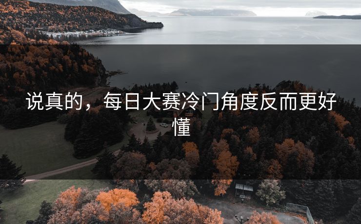说真的,每日大赛冷门角度反而更好懂 说真的,每日大赛冷门角度反而更好懂